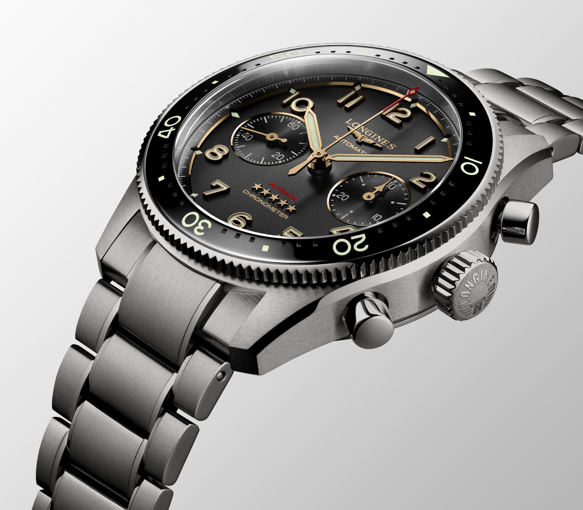 L3.821.1.53.6 スピリット フライバックチタニウム LONGINES ロンジン