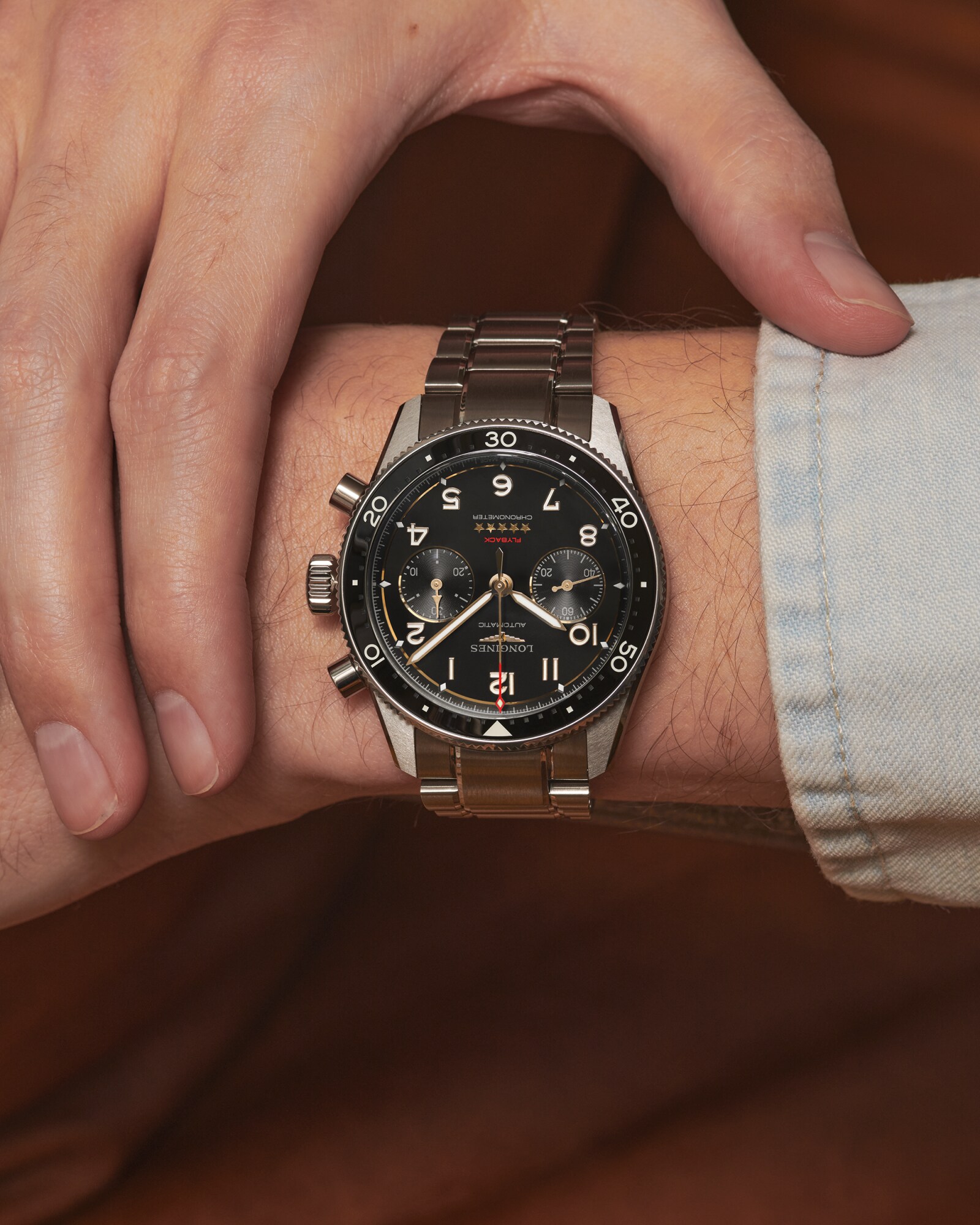 L3.821.1.53.6 スピリット フライバックチタニウム LONGINES ロンジン