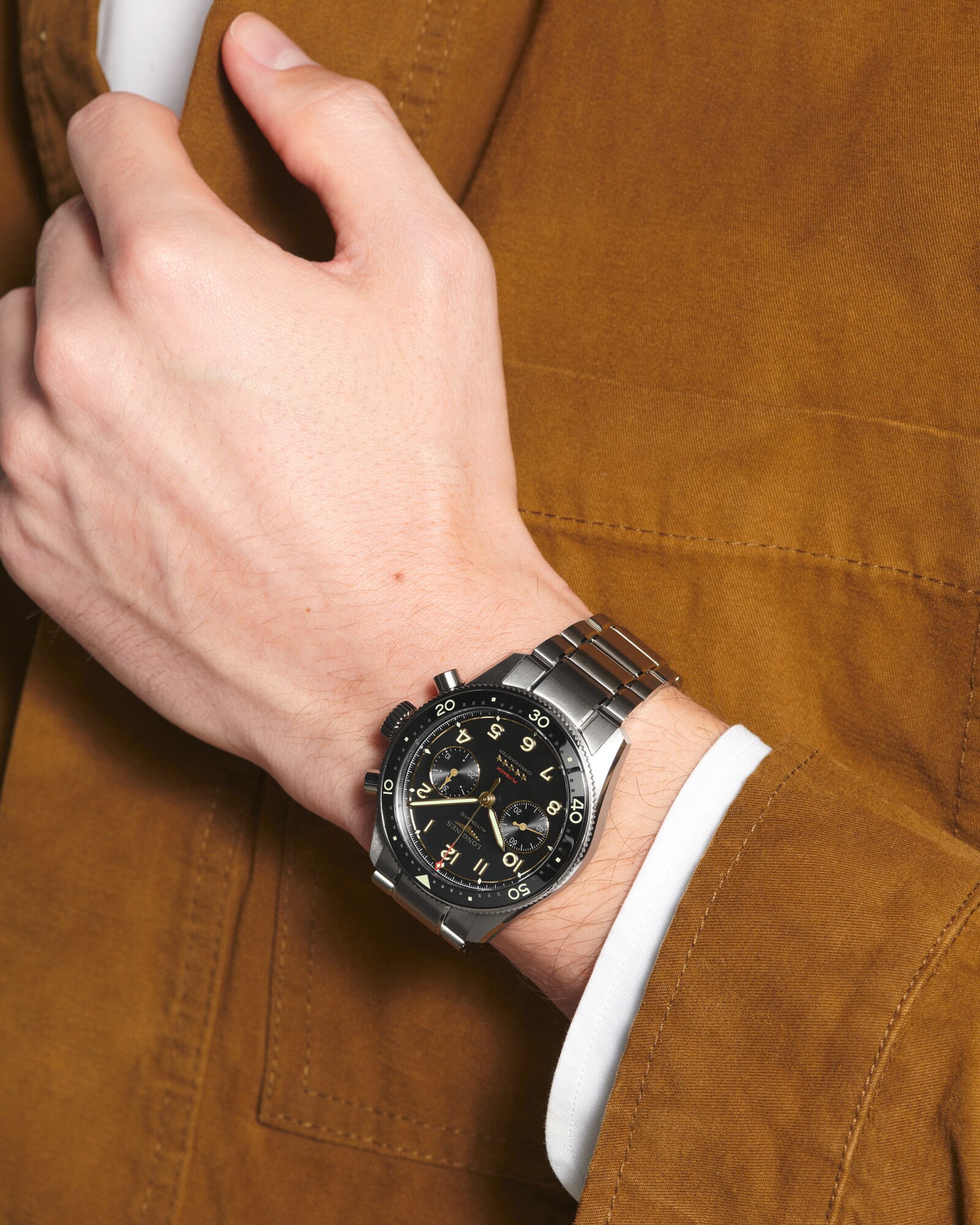 L3.821.1.53.6 スピリット フライバックチタニウム LONGINES ロンジン