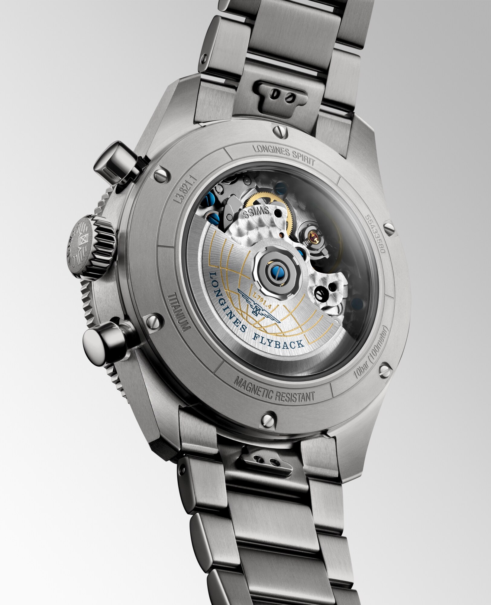 L3.821.1.53.6 スピリット フライバックチタニウム LONGINES ロンジン