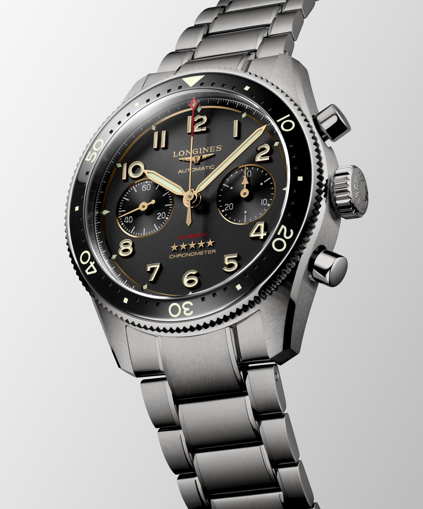 L3.821.1.53.6 スピリット フライバックチタニウム LONGINES ロンジン