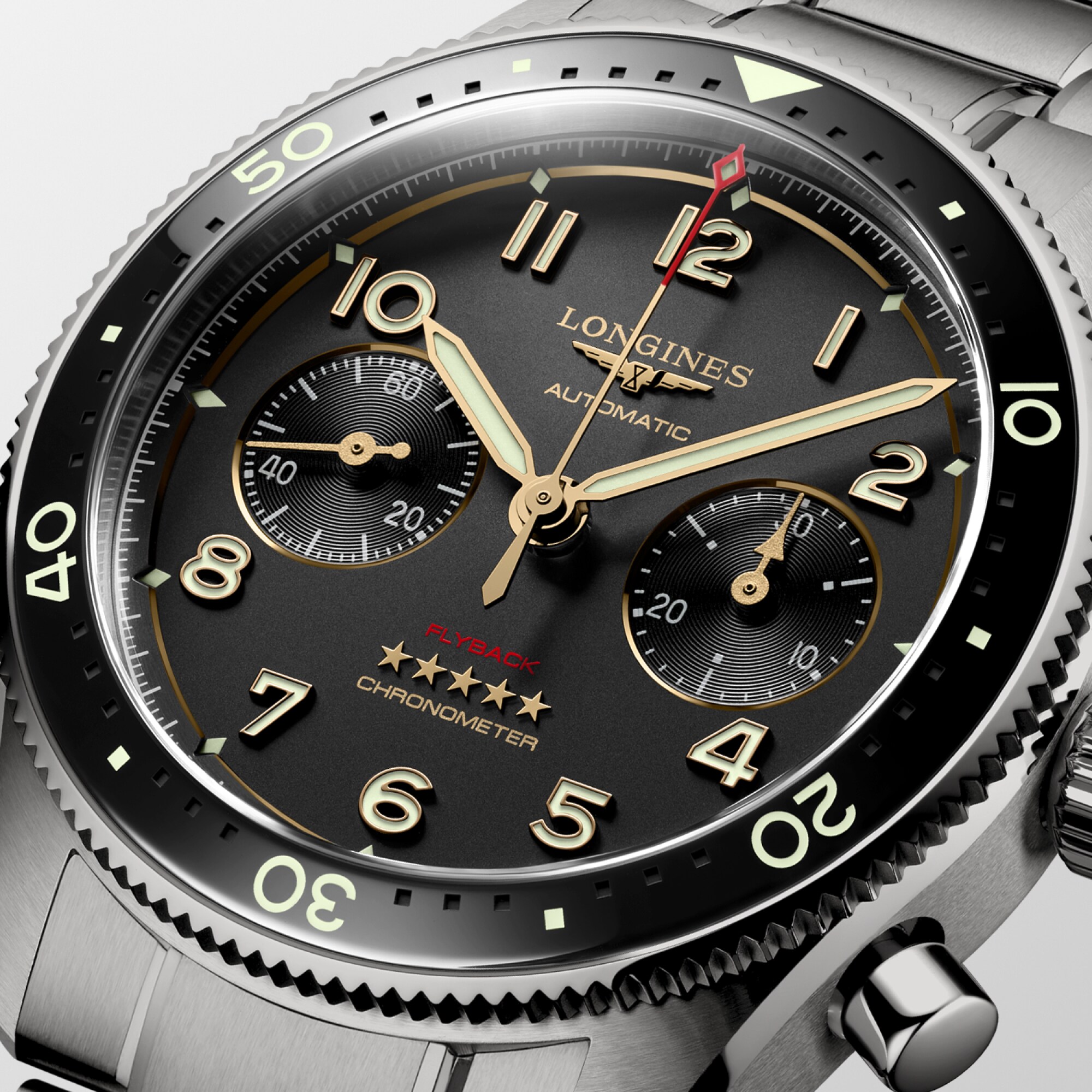 L3.821.1.53.6 スピリット フライバックチタニウム LONGINES ロンジン