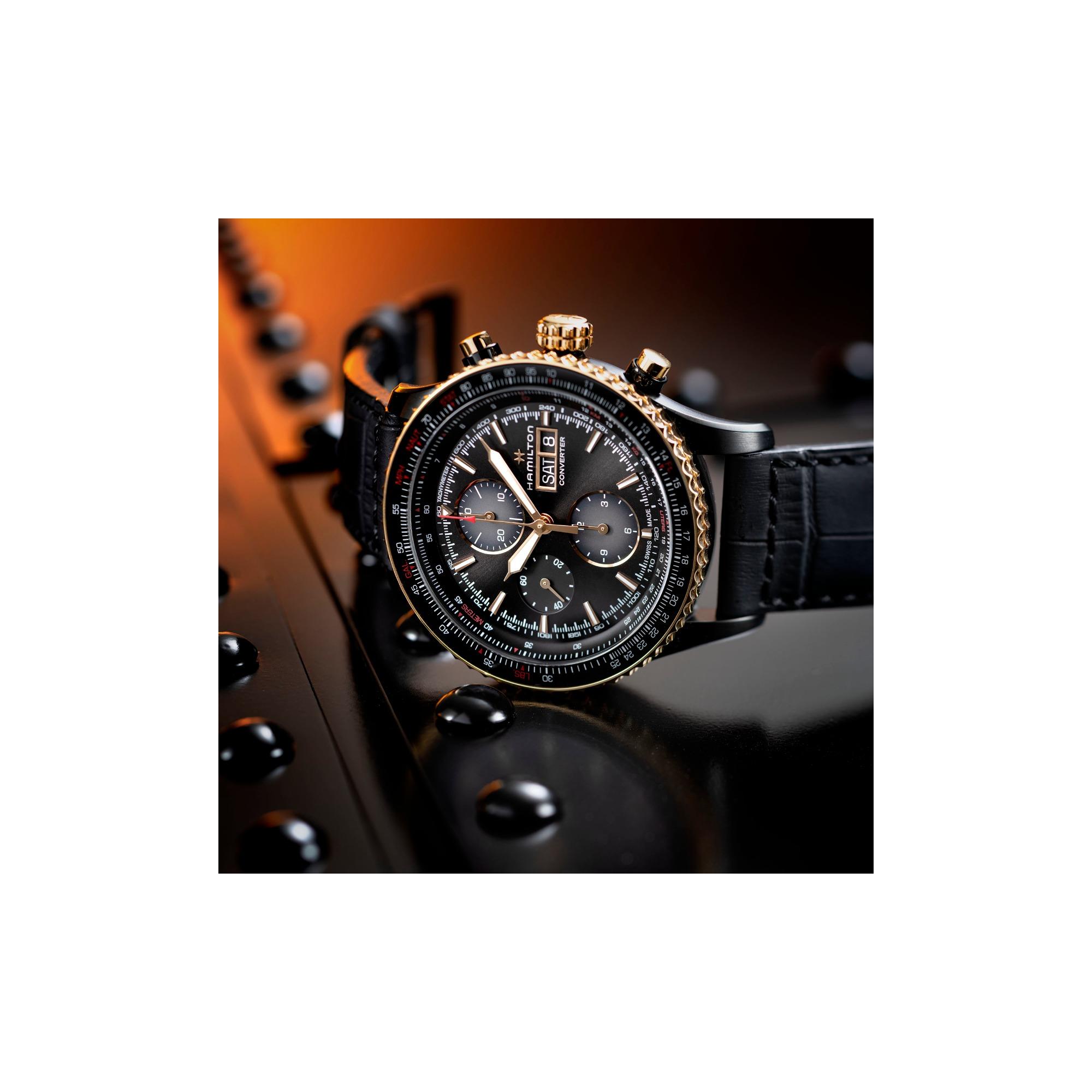 H76736730 カーキアビエーション Coverter Auto Chrono HAMILTON ハミルトン