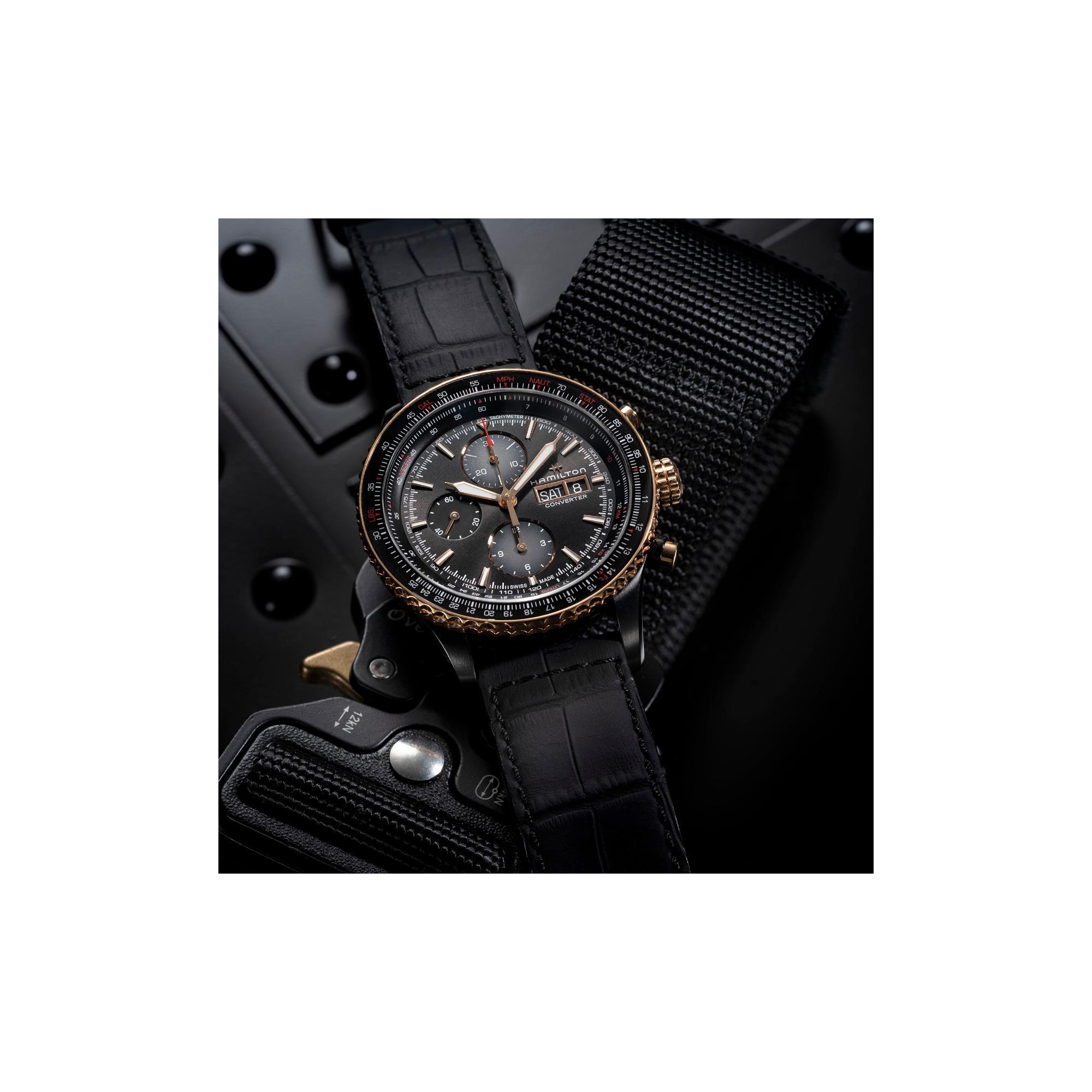 H76736730 カーキアビエーション Coverter Auto Chrono HAMILTON ハミルトン