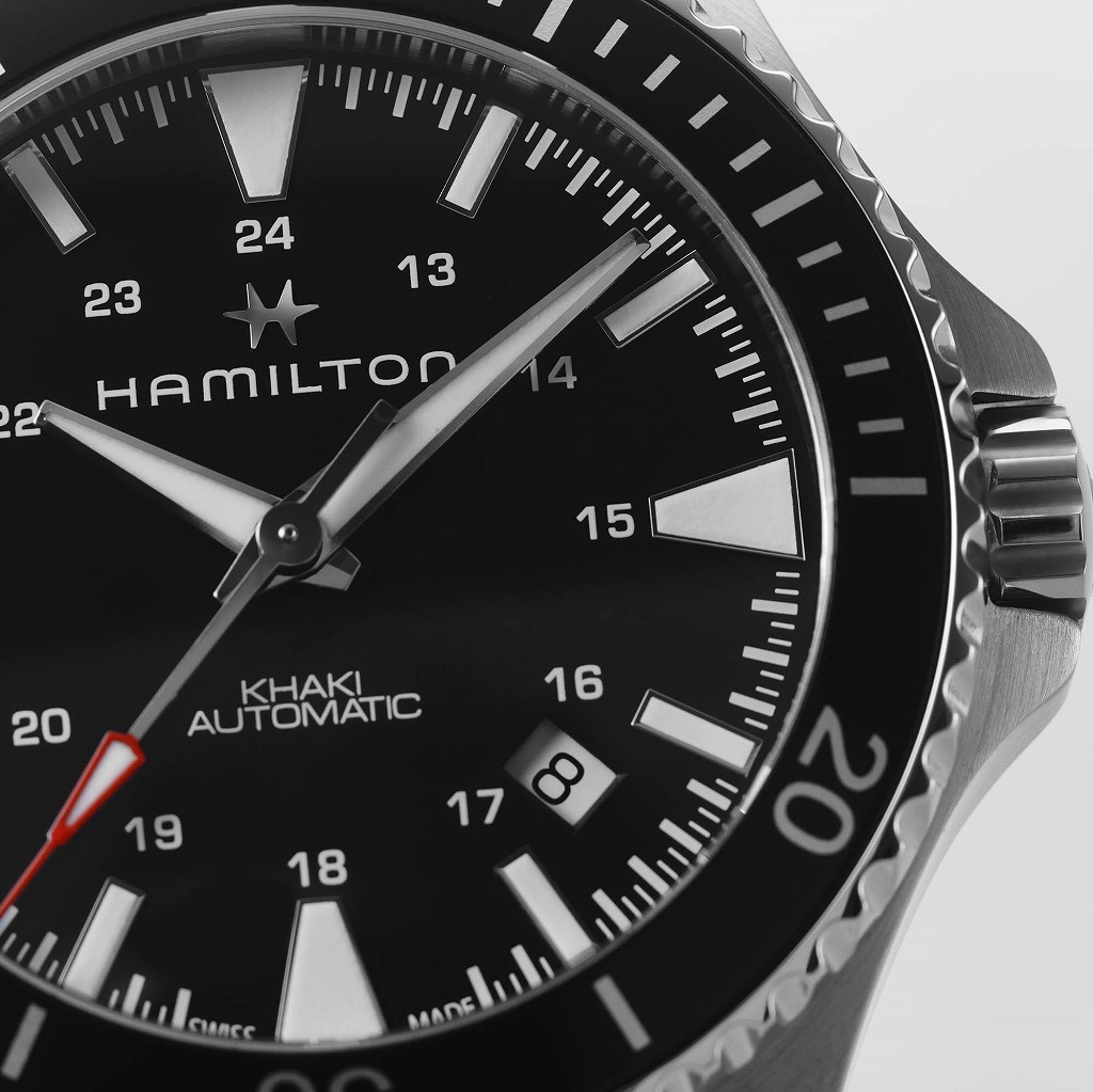 H82335131 カーキ ネイビー Scuba Auto HAMILTON ハミルトン