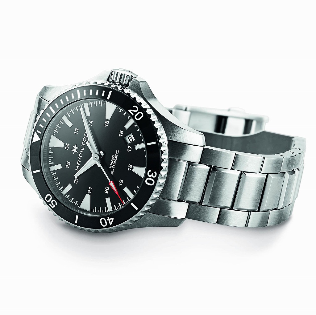 H82335131 カーキ ネイビー Scuba Auto HAMILTON ハミルトン