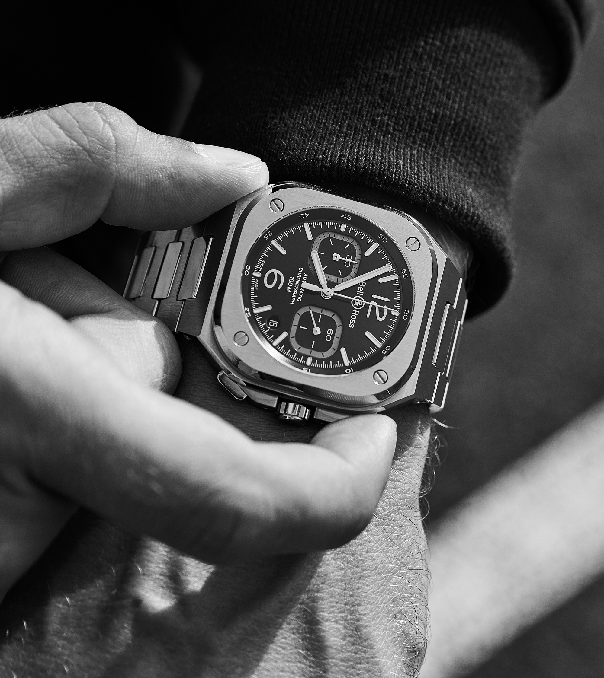 BR05 CHRONO Black Steel BR05C-BL-ST/SST Bell&Ross ベルアンドロス
