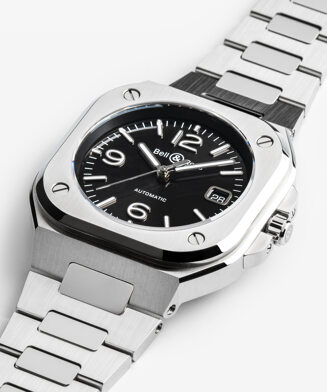 BR 05 BLACK STEEL BR05A-BL-ST/SST Bell&Ross ベル＆ロス