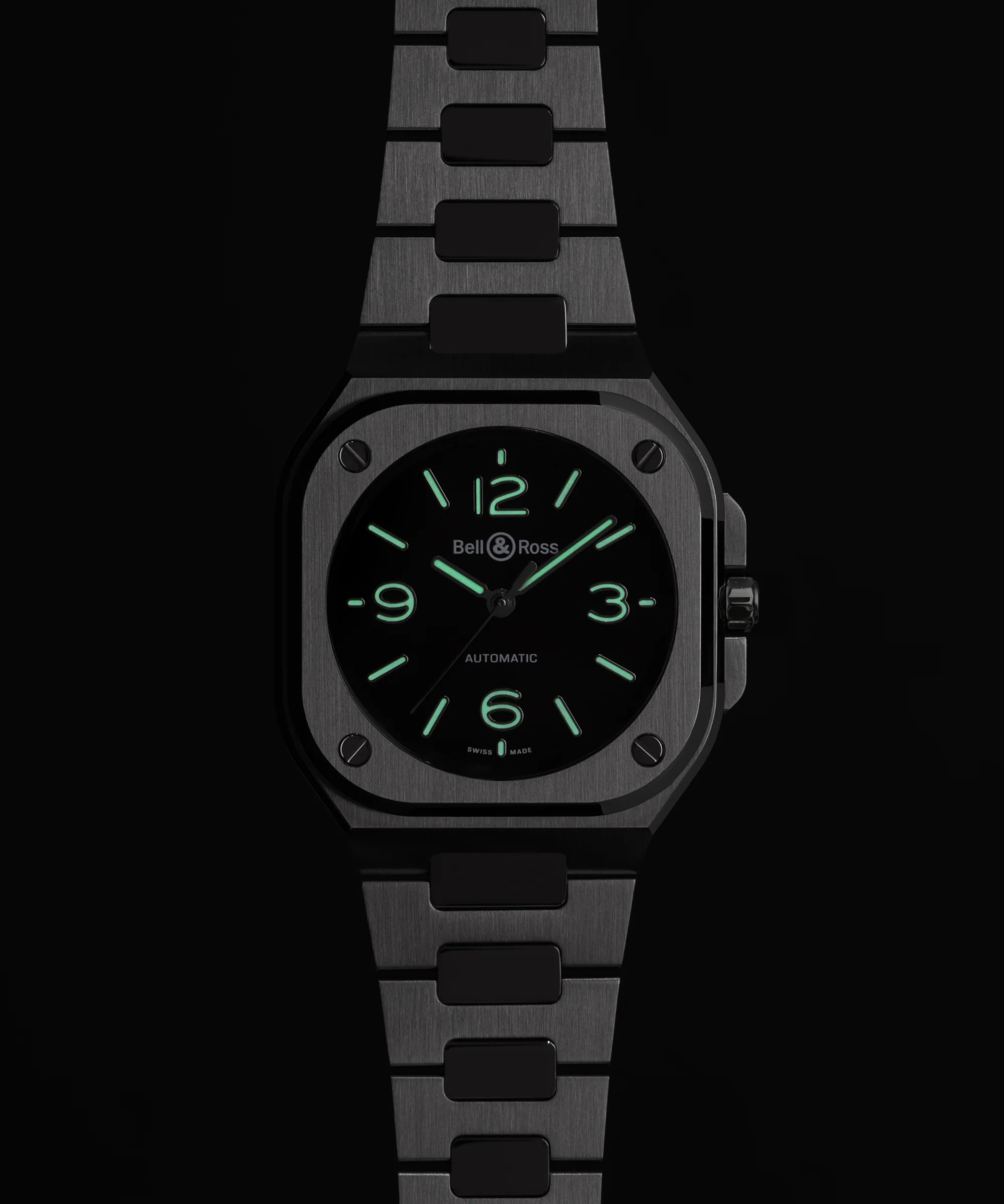ベル＆ロス Bell&Ross BR05A-S-BL-ST/SST BR-05 36 mm Black Steel