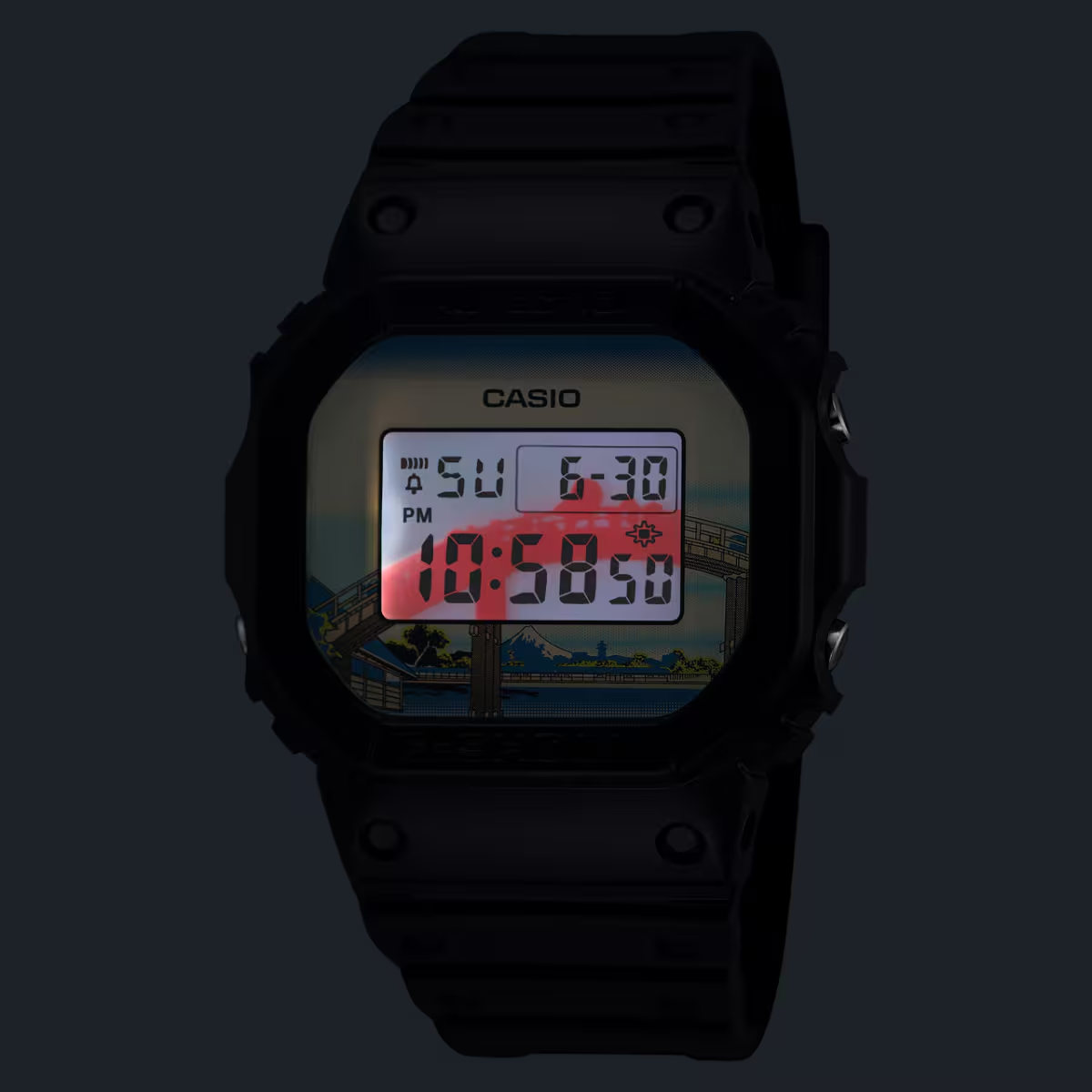 カシオ CASIO G-SHOCK DW-5600KHFM25-1JR DIGITAL 5600 SERIES 深川万年橋下