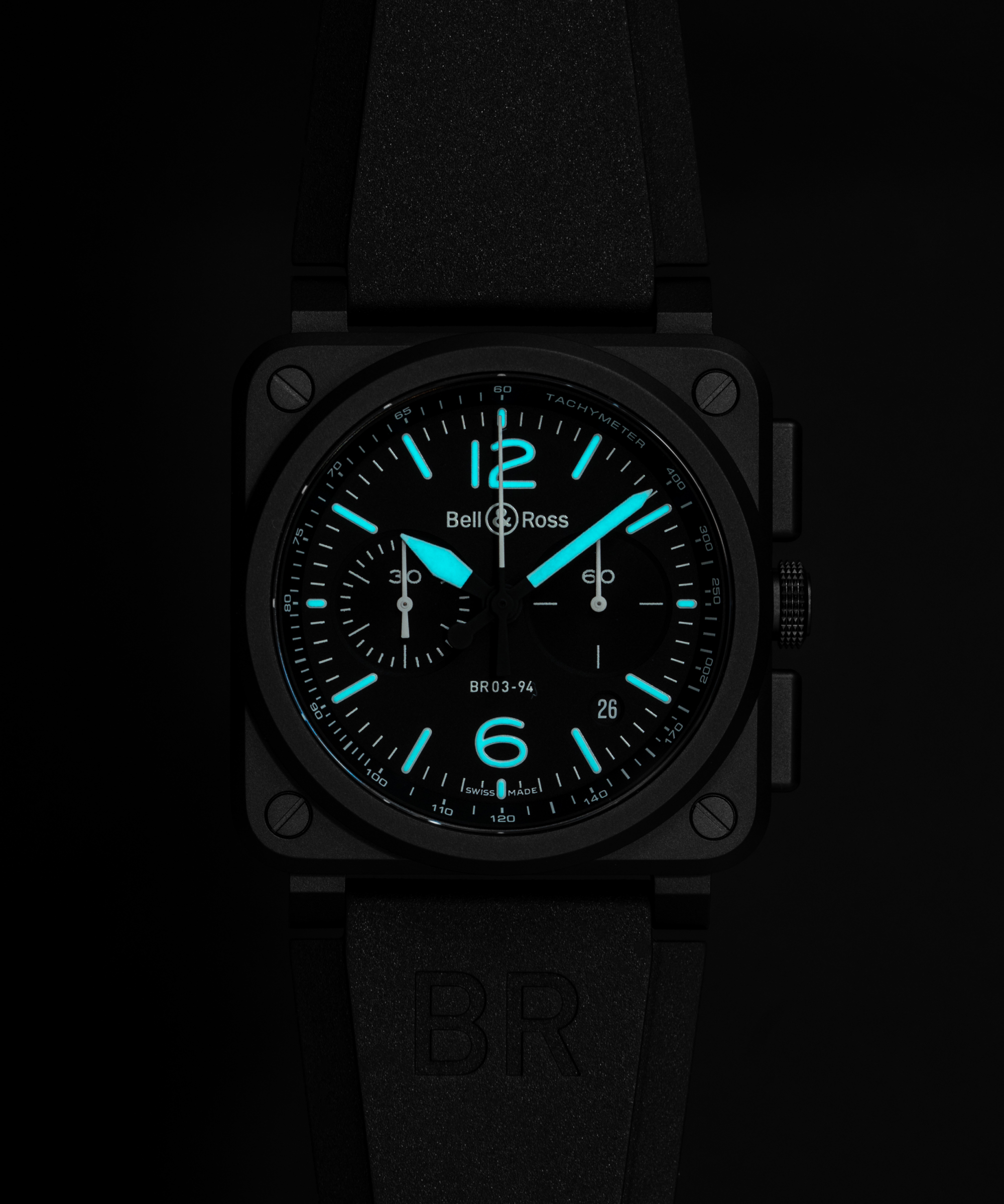 BR-03 Chrono Black Matte BR0394-BL-CE/SRB Bell&Ross ベルアンドロス
