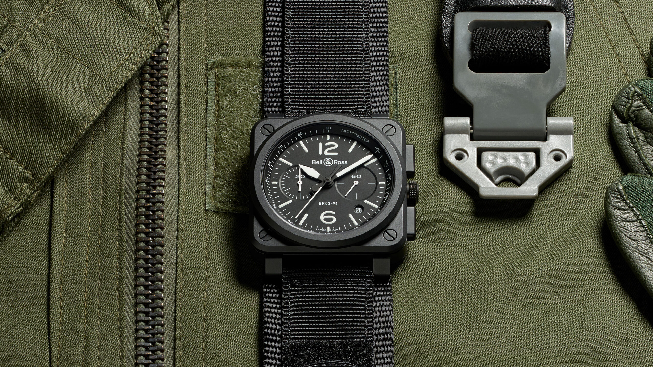 BR-03 Chrono Black Matte BR0394-BL-CE/SRB Bell&Ross ベルアンドロス