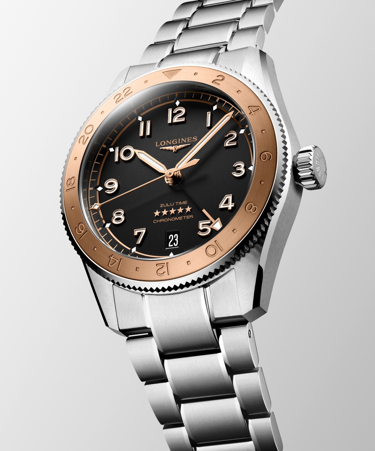 ロンジン LONGINES L3.803.5.53.6 スピリット ZULU TIME 1925