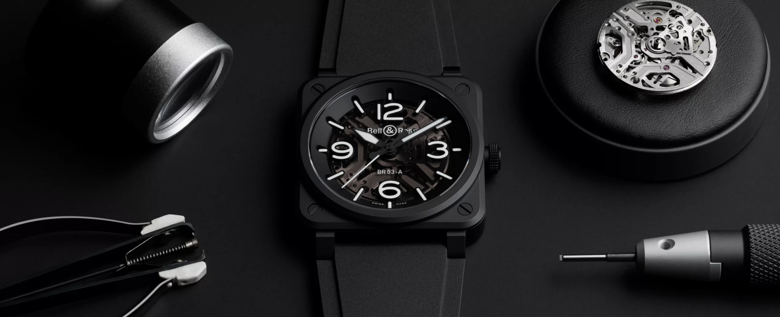 ベル＆ロス Bell&Ross BR03A-BL-SKCE/SRB BR-03 Skeleton Black Ceramic