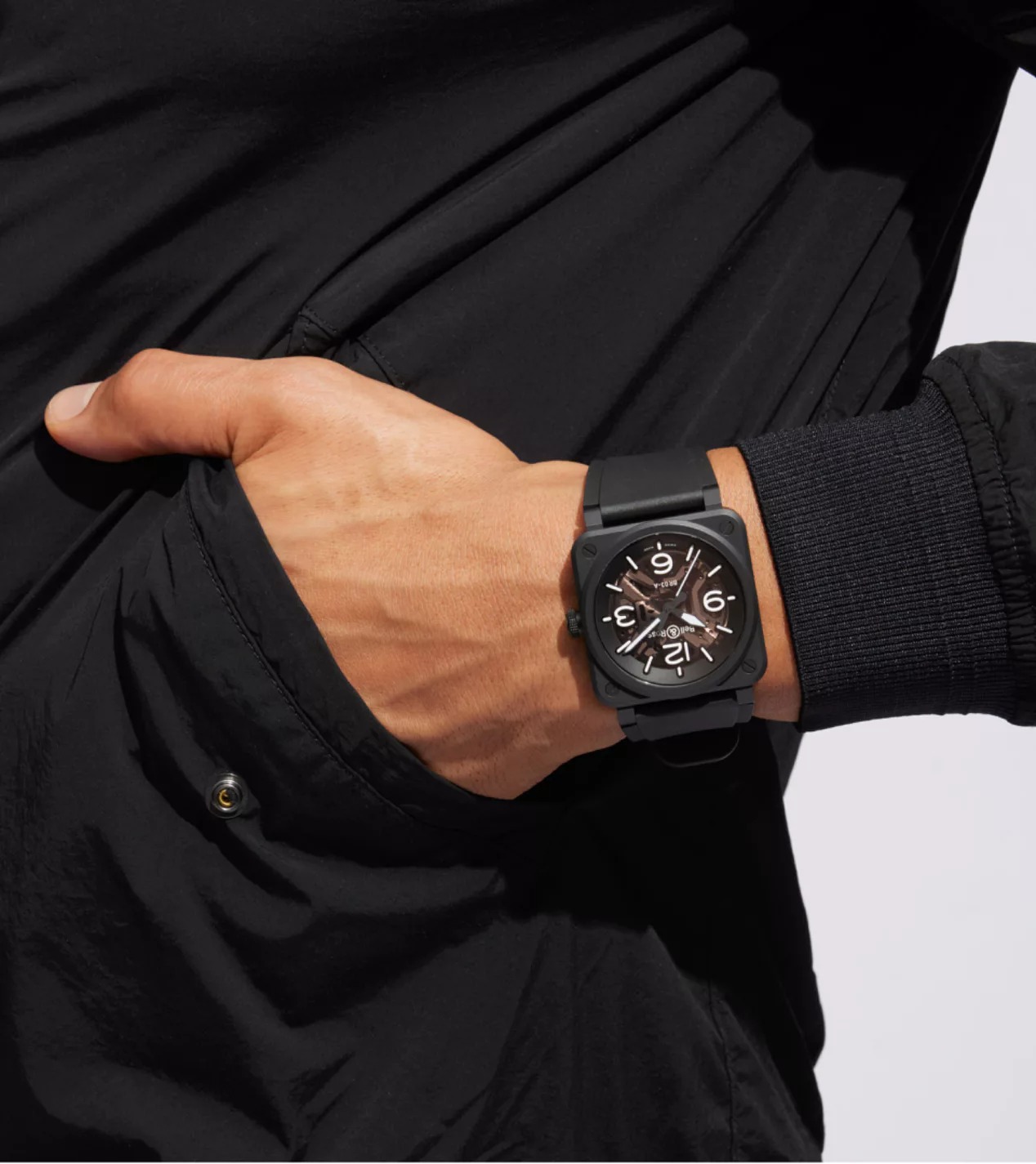 ベル＆ロス Bell&Ross BR03A-BL-SKCE/SRB BR-03 Skeleton Black Ceramic
