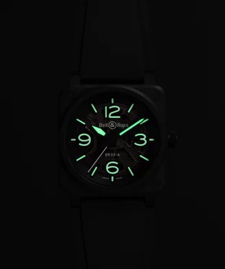 ベル＆ロス Bell&Ross BR03A-BL-SKCE/SRB BR-03 Skeleton Black Ceramic