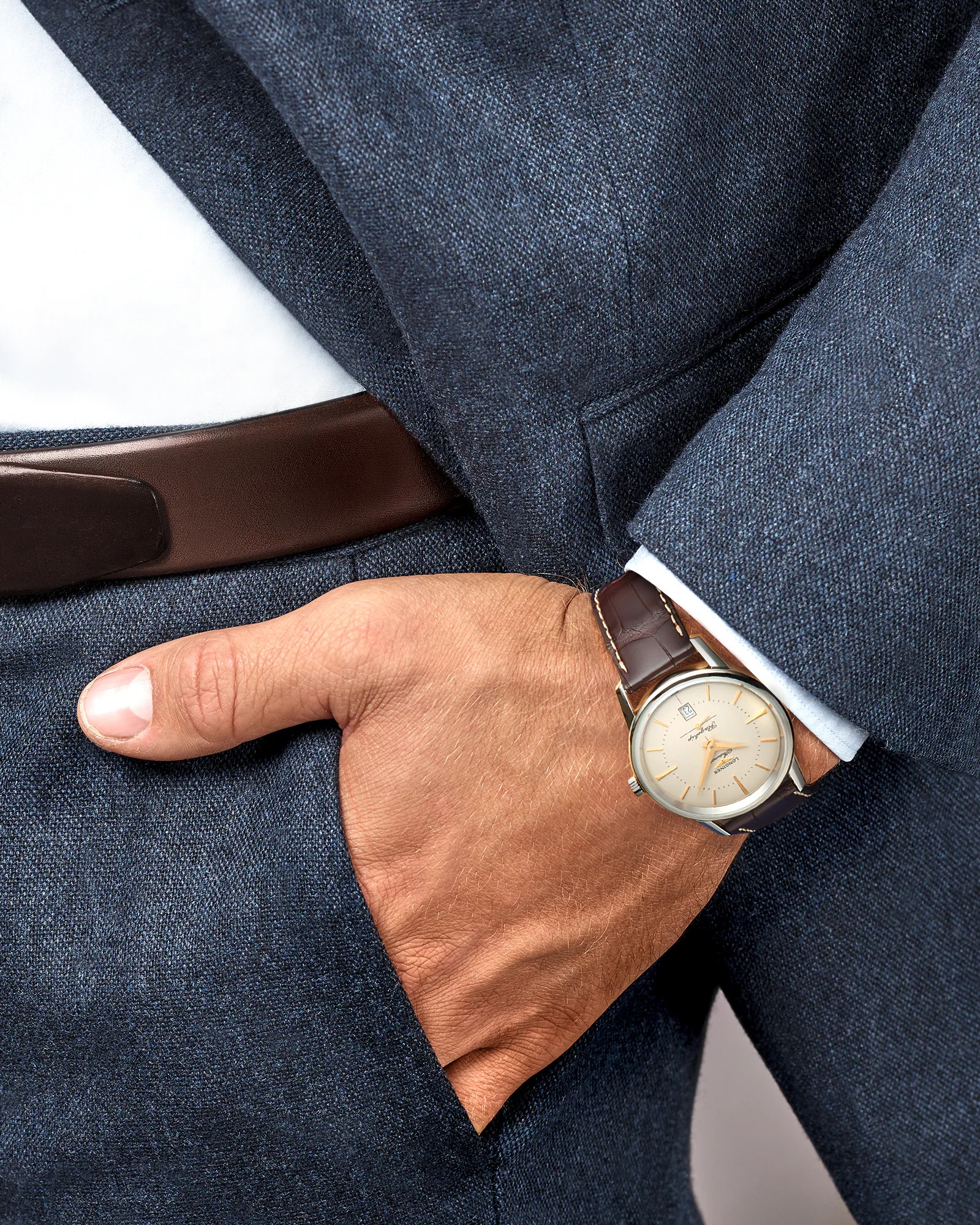ロンジン LONGINES L4.795.4.78.2 フラッグシップ ヘリテージ