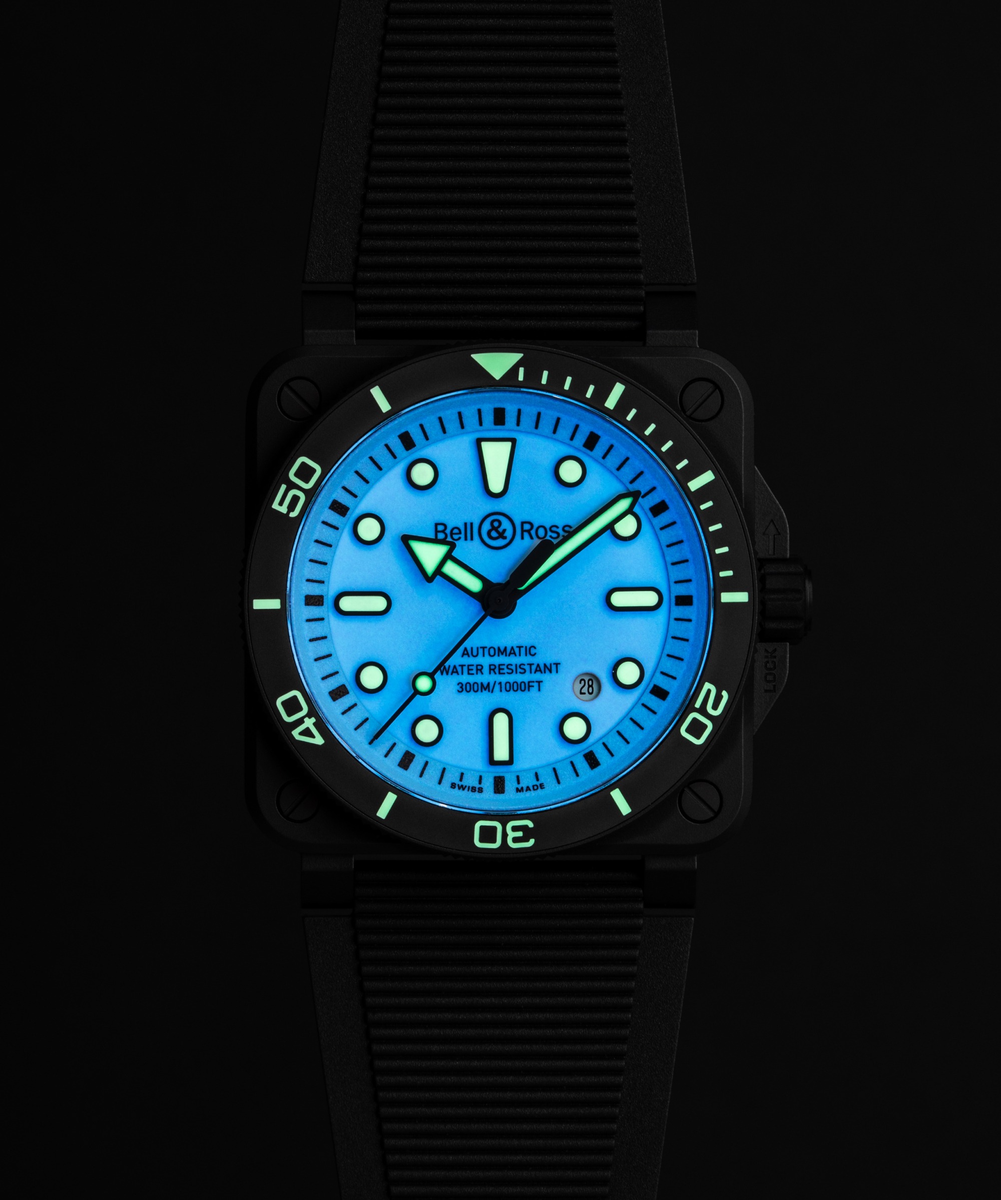 ベル＆ロス Bell&Ross BR03A-D-LM-CE/SRB BR-03 Diver Full Lum Ceramic