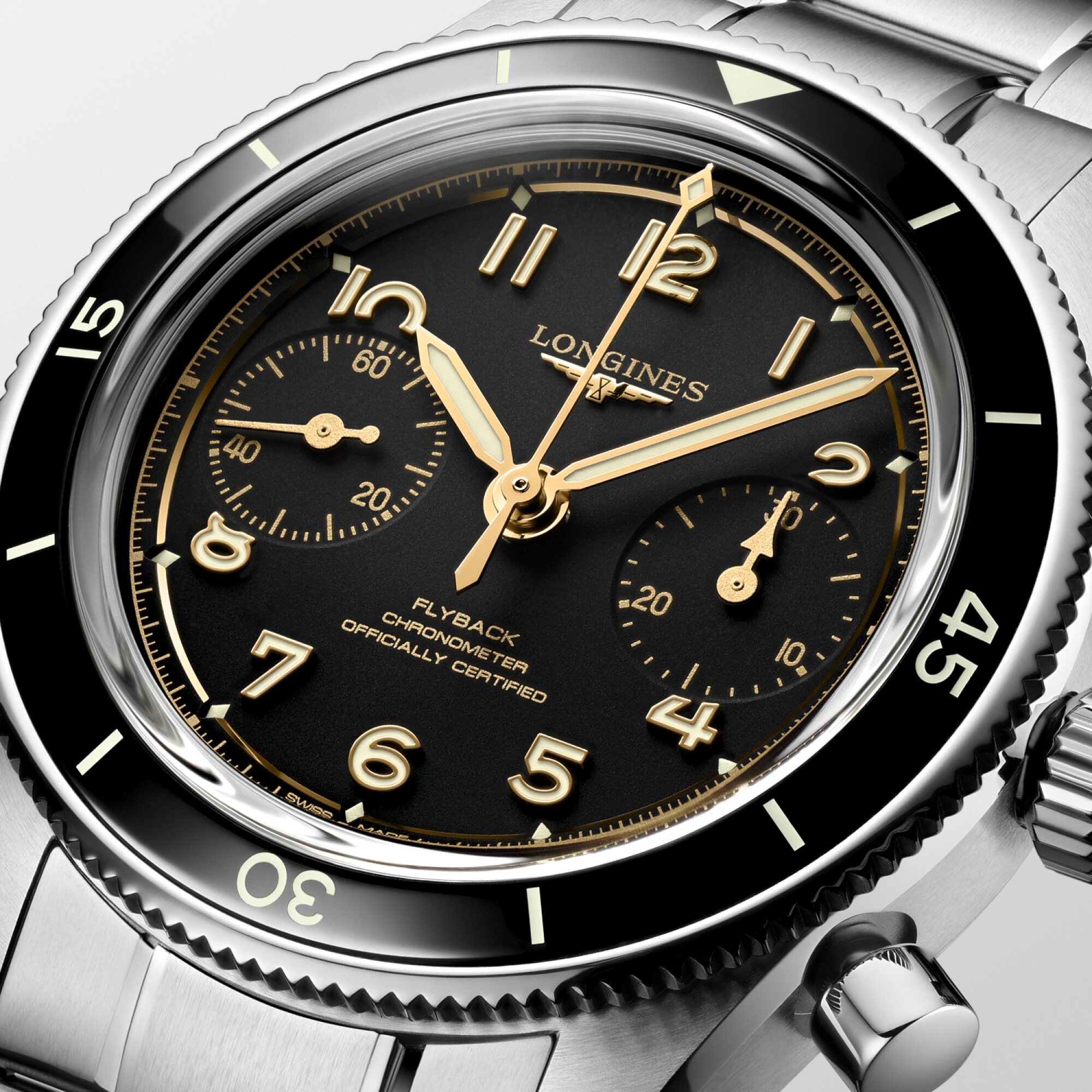 ロンジン LONGINES L3.721.4.53.6 SPIRIT PILOT FLYBACK