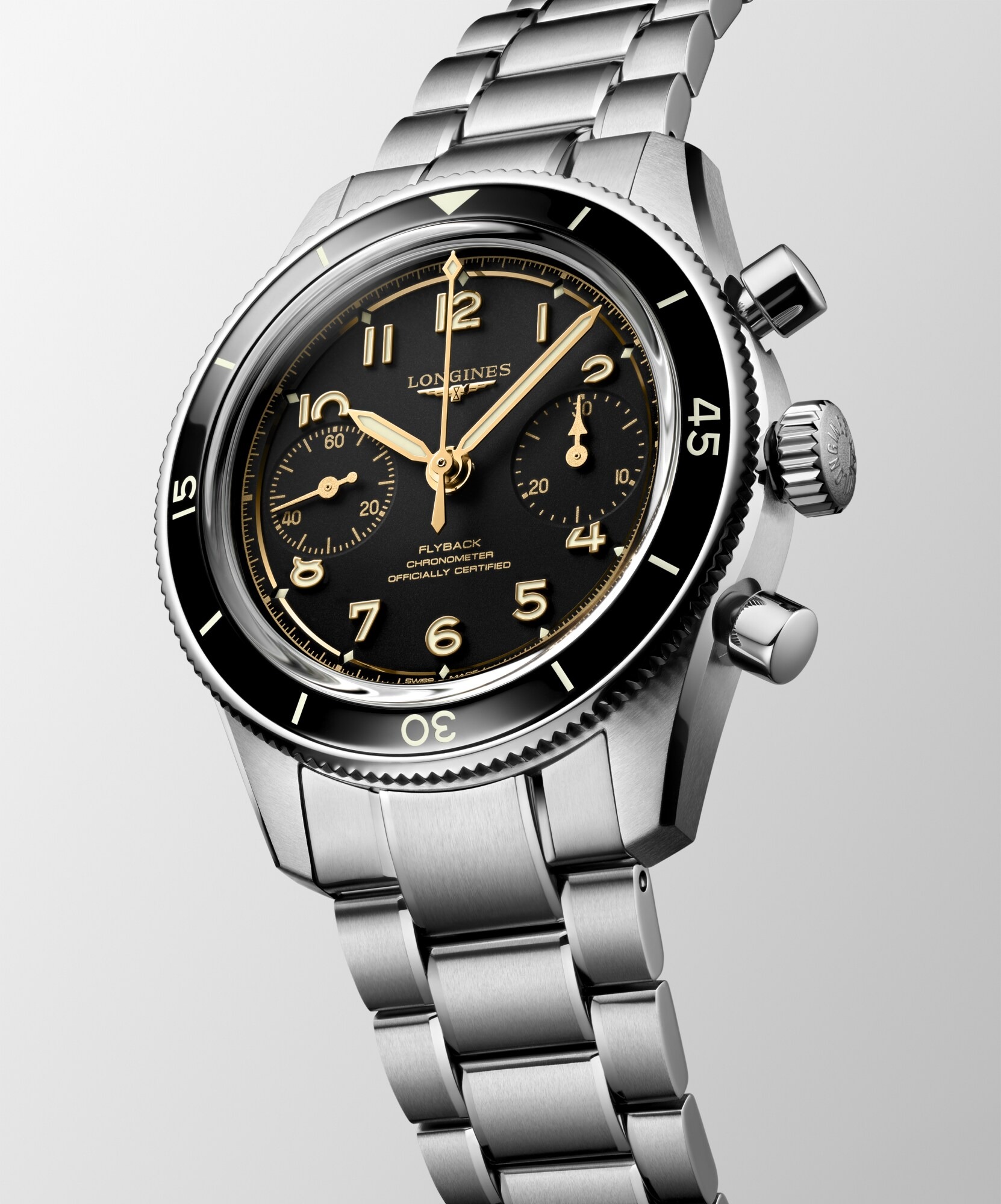 ロンジン LONGINES L3.721.4.53.6 SPIRIT PILOT FLYBACK
