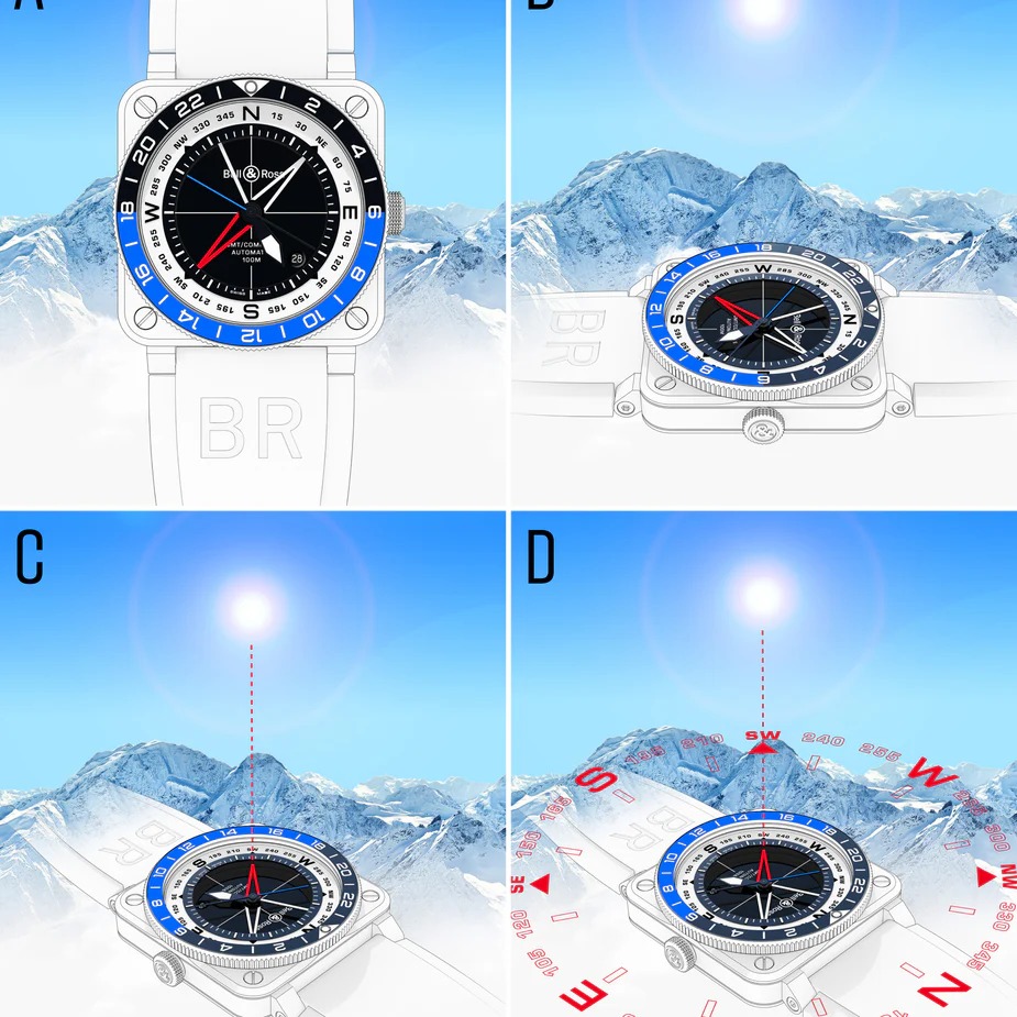 【世界限定250本】ベル＆ロス Bell&Ross BR0393-COM-ST/SRB BR-03 GMT Compass 自動巻