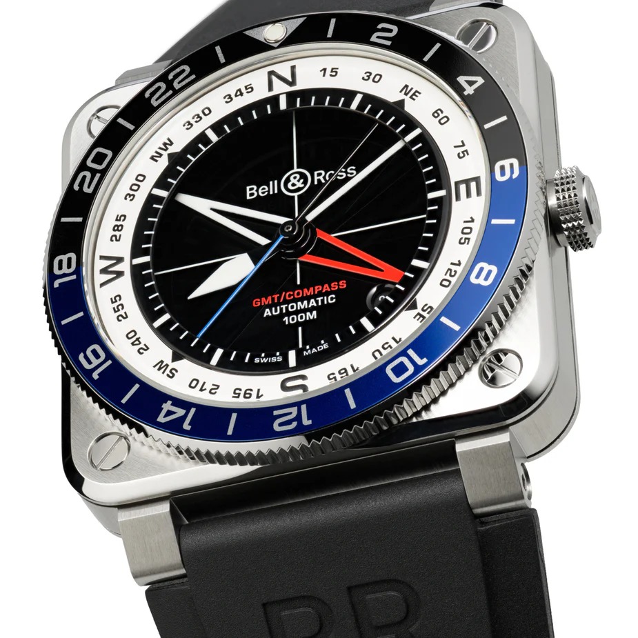 【世界限定250本】ベル＆ロス Bell&Ross BR0393-COM-ST/SRB BR-03 GMT Compass 自動巻