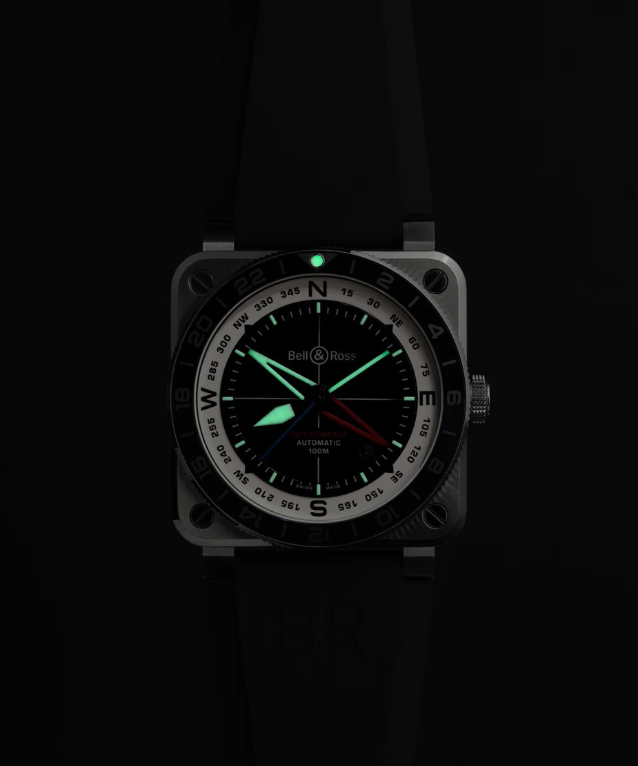 【世界限定250本】ベル＆ロス Bell&Ross BR0393-COM-ST/SRB BR-03 GMT Compass 自動巻