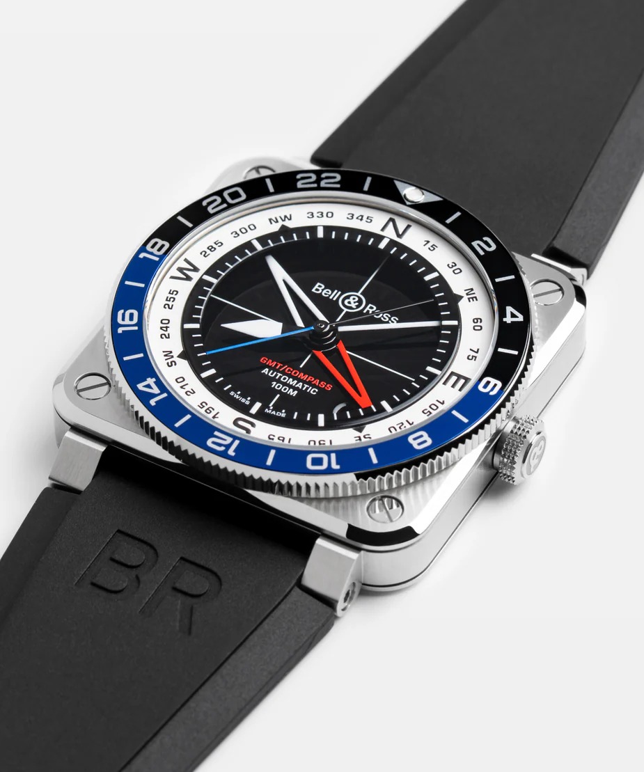 【世界限定250本】ベル＆ロス Bell&Ross BR0393-COM-ST/SRB BR-03 GMT Compass 自動巻
